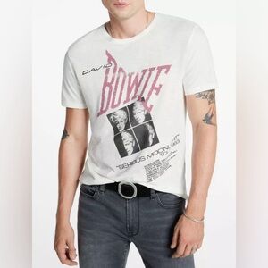 NWT John Varvatos Bowie Serious Moonlight Tee In White
